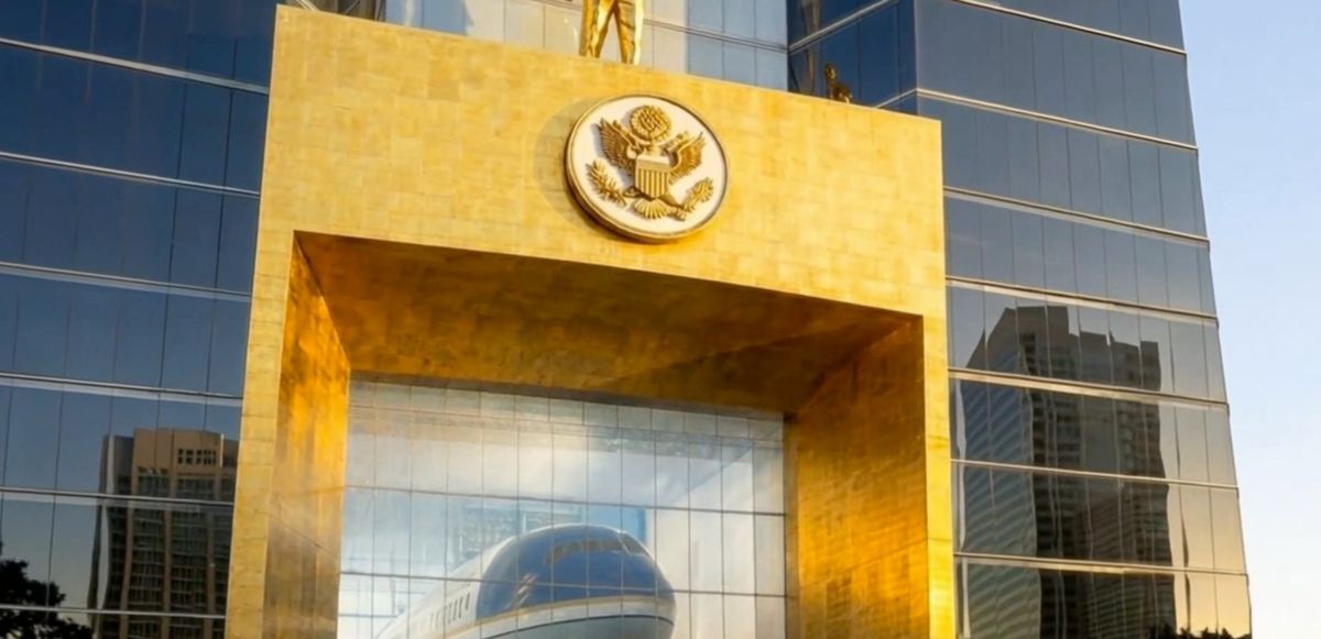 Trump proyecta biblioteca presidencial con torre monumental, estatuas doradas y réplica del Air Force One en Miami